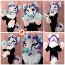 Pink and Purple Puppy Collage- 2023