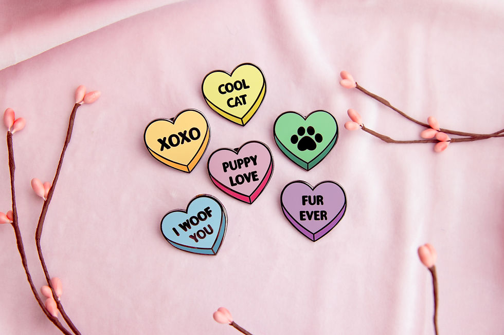 Thumbnail: Candy Heart Pins | Furry Pins