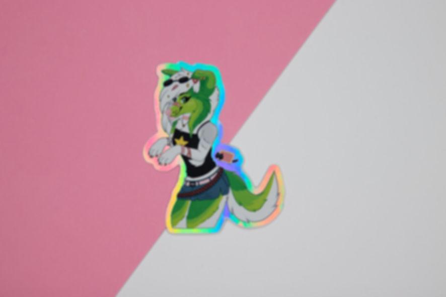 Scene Lotus Sticker | Sparkledog Furry Sticker