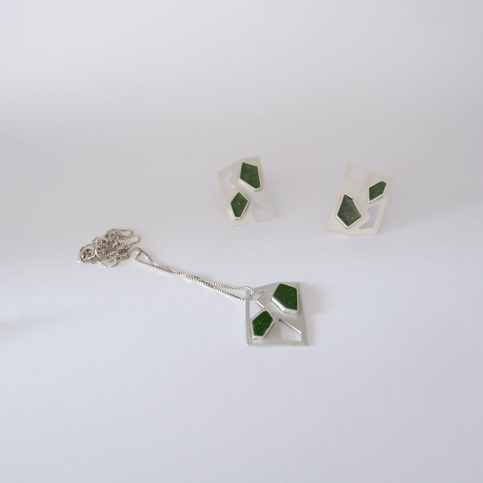 Miniatura: AZULEJO ASSIMÉTRICOS VERDE FIO