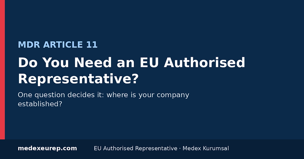 MDR Article 11 test: does a non-EU medical device manufacturer need an EU authorised representative