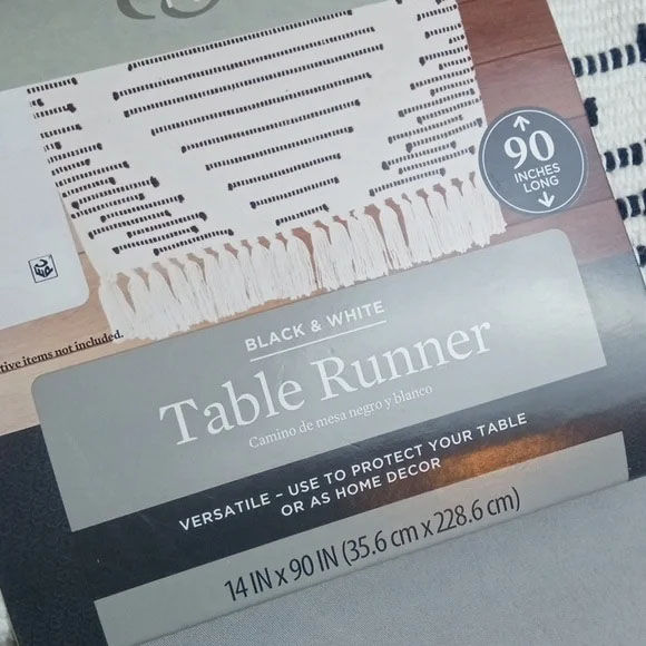 Thumbnail: B&W Fringe Table Runner