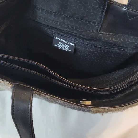 Thumbnail: Liz Claiborne Wool Patchwork Shoulder Bag