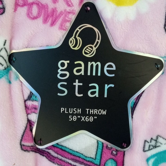 Thumbnail: Game Star Girl Power Pink Throw Blanket