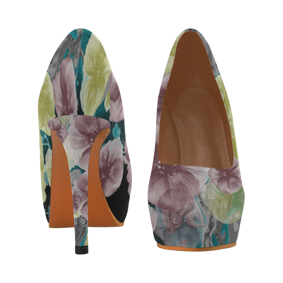 Thumbnail: Dark Floral Women's High Heels