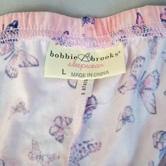 Thumbnail: Bobbie Brooks Pink and Purple Butterfly Pajama Pants