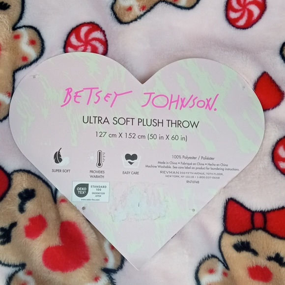 Thumbnail: Betsey Johnson Holiday Gingerbread Girl Throw Blanket