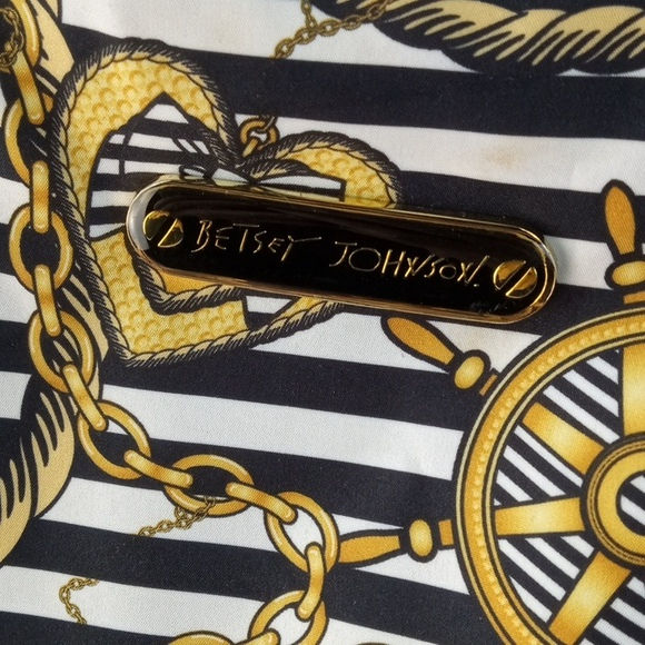 Thumbnail: Betsey Johnson Nautical Love Black Tote Bag