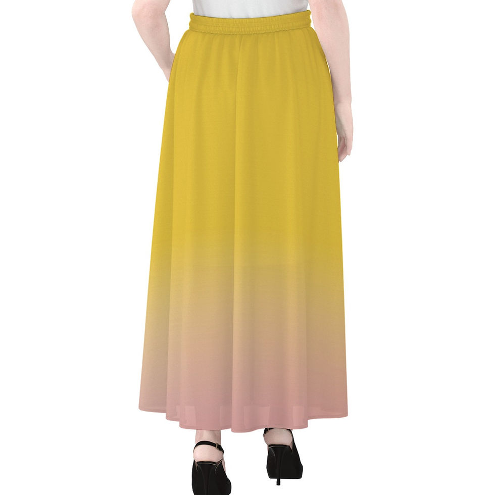 Thumbnail: Summer Cherry Bomb Gradient Women's Maxi Chiffon Skirts With Lining