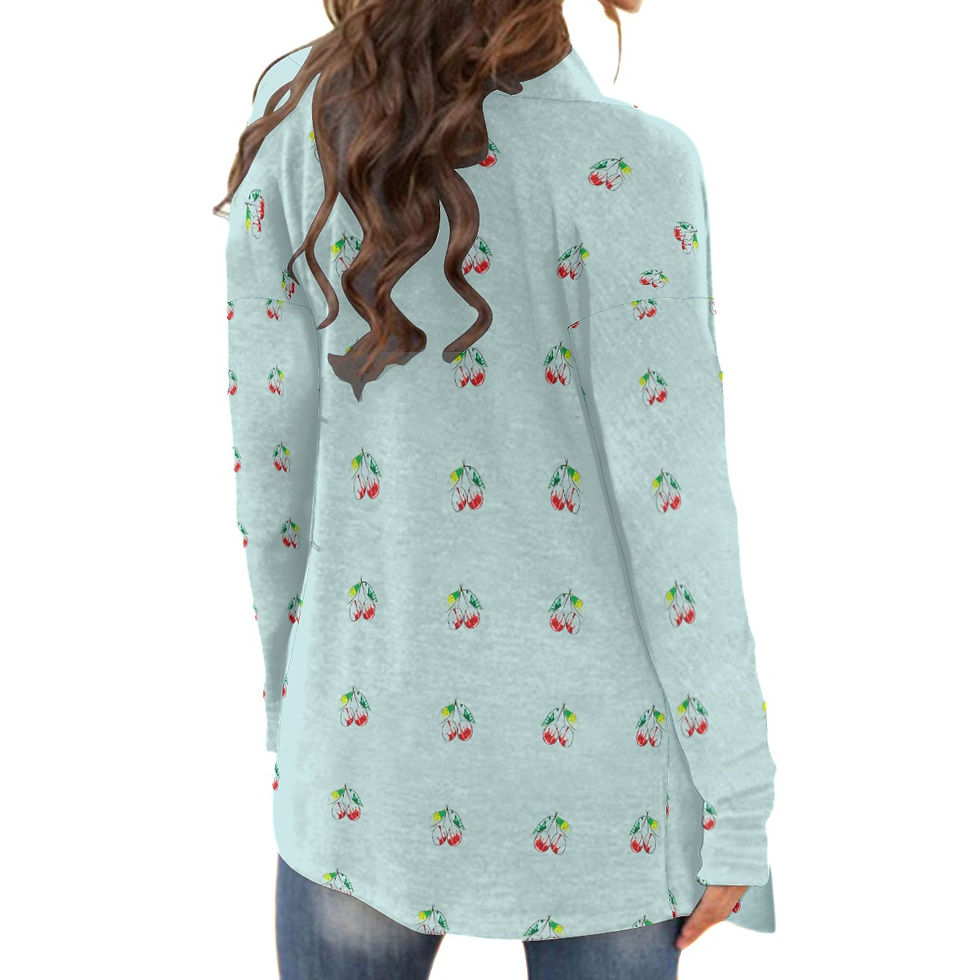 Thumbnail: Summer Cherry Bomb Women's Cardigan With Long Sleeve