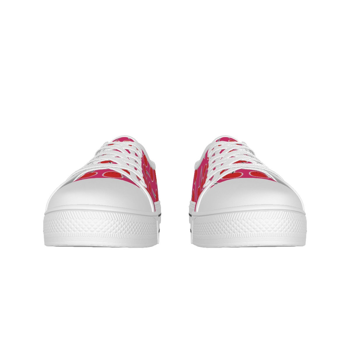 Summer Cherry Bomb Women's White Sole Canvas Shoes