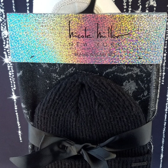 Thumbnail: Nicole Miller Beanie Scarf Set