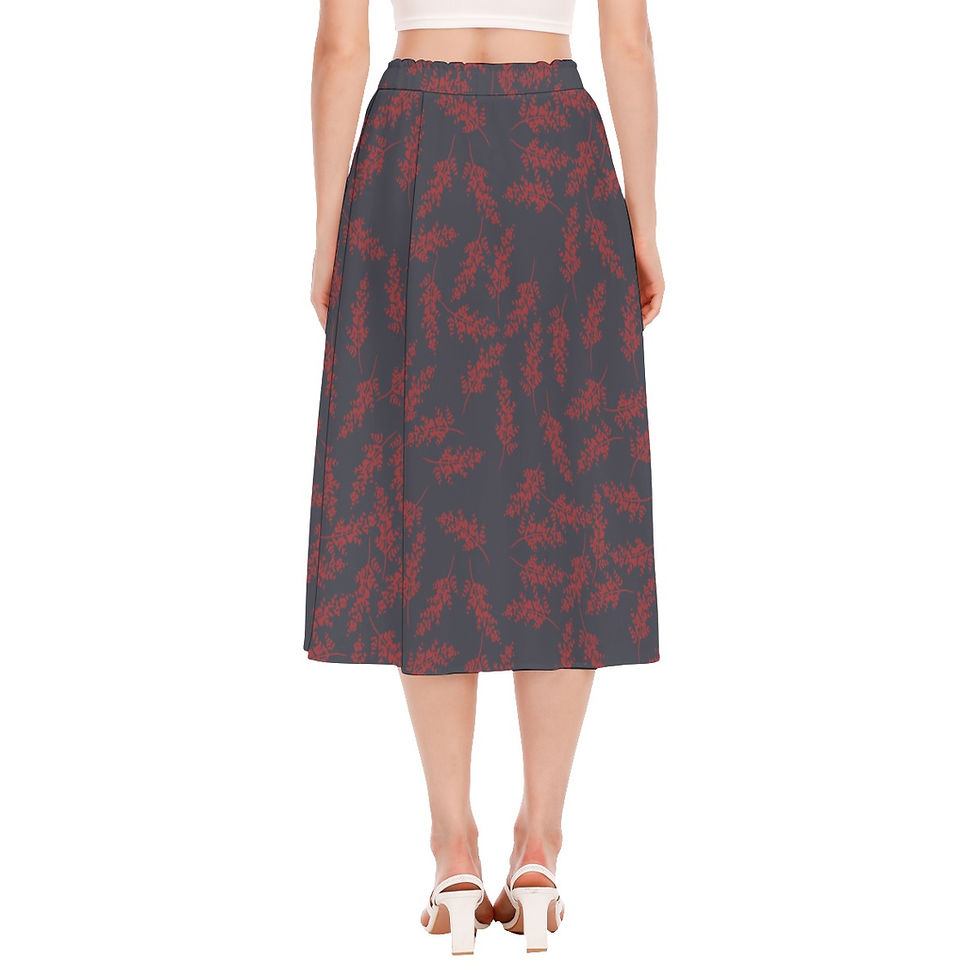 Thumbnail: Joyfall Forest Women's Long Section Chiffon Skirt