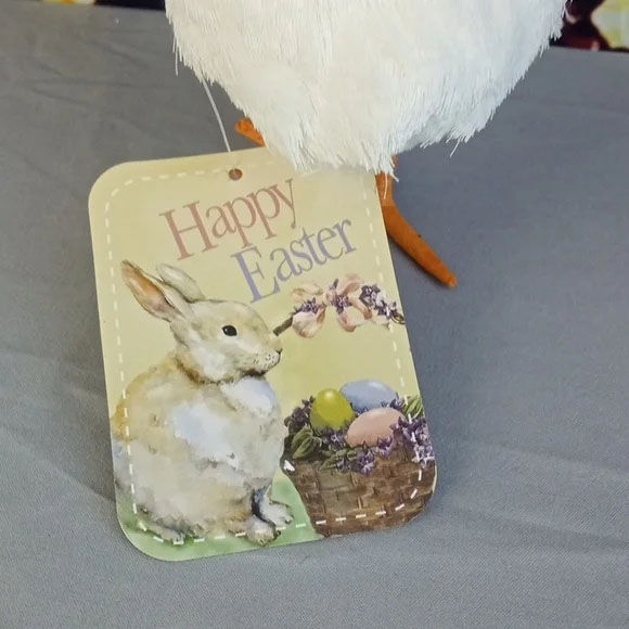 Thumbnail: 🌼 Easter White Duck Decor with Pink Bow