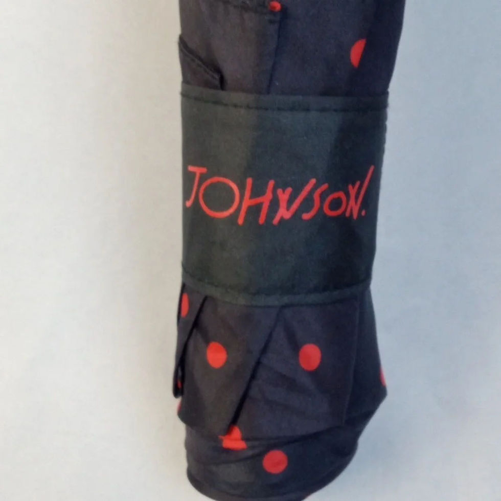 Thumbnail: 🛍️ Betsey Johnson Black Umbrella with Red Polka Dots