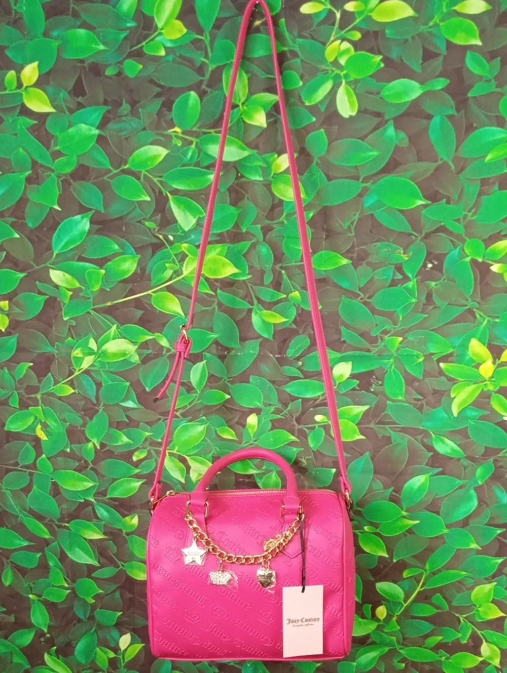 👜 Juicy Couture Pink Not Your Babe Satchel Crossbody Bag