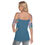 Thumbnail: Spring Women's Cold Shoulder T-shirt With Criss Cross Strips