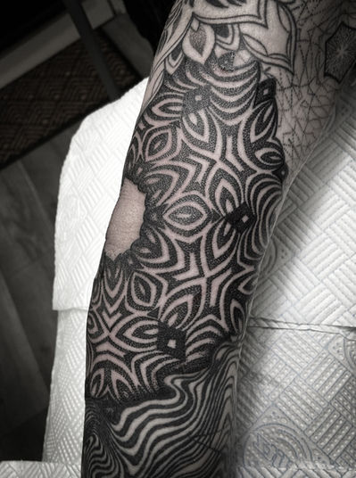 Geometric dotwork tattoo Birmingham