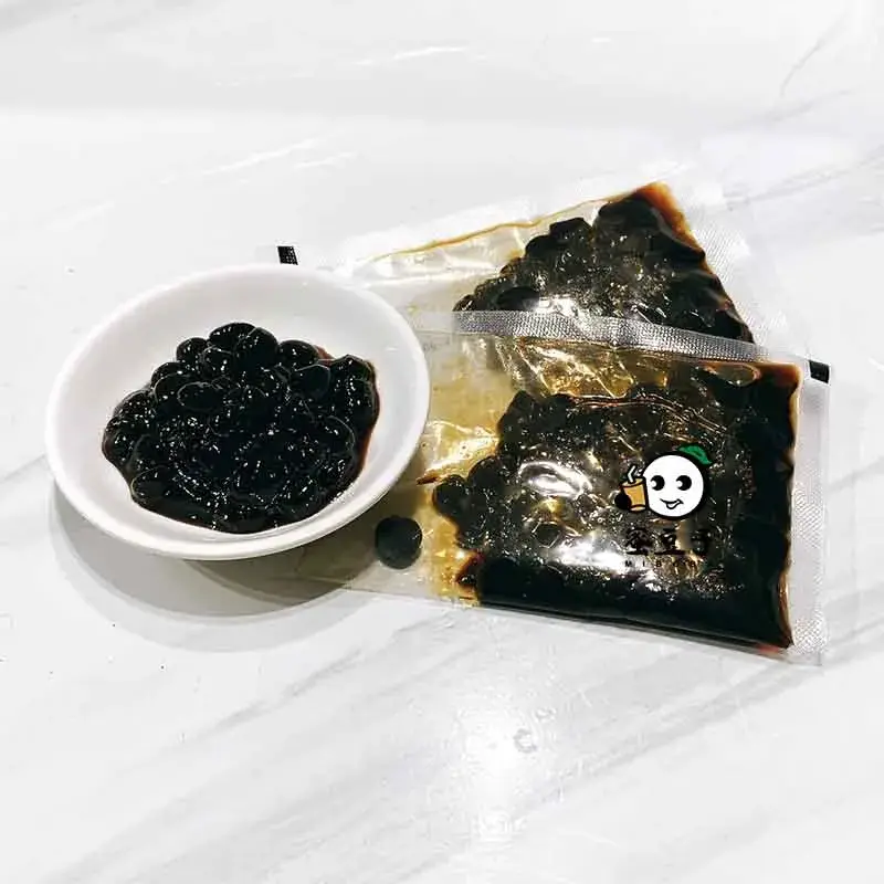 縮圖：蜜豆子手搖飲原料批發供應商-MIT 台灣製 免煮即食珍珠 - 不用微波不用煮的黑糖珍珠，開封即食黑糖粉圓。歡迎來電諮詢領取樣品