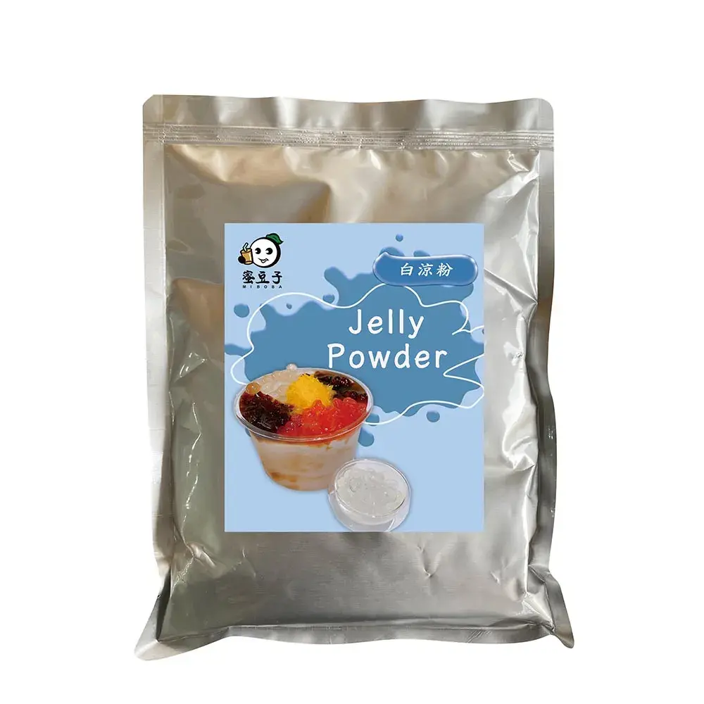 蜜豆子手搖飲原料批發供應商-獨家研發100倍高倍數白涼粉，台灣製MIT，可替代冰粉、果凍粉、吉利丁粉使用