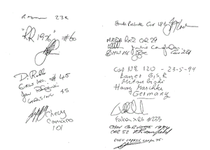 1994 Cannonball Run Driver Signatures