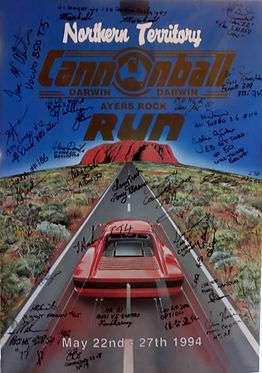 1994 Cannonball Run Signed Poster