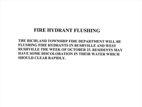 Fire hydrant flushing