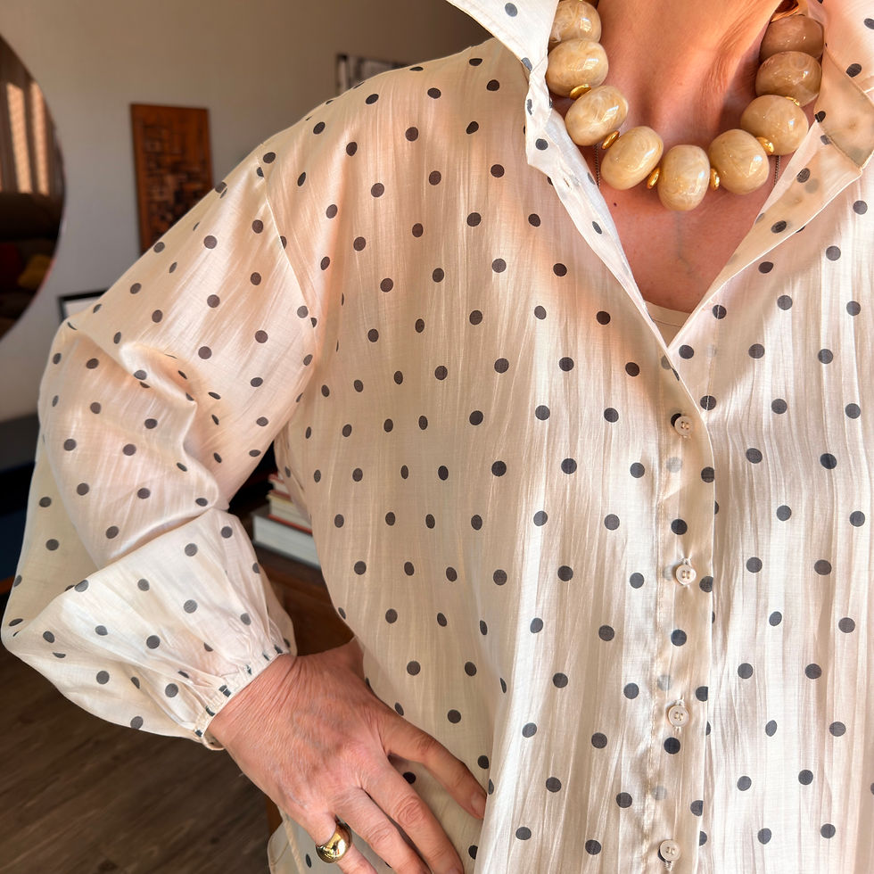 Miniatura: camisa transparência poá