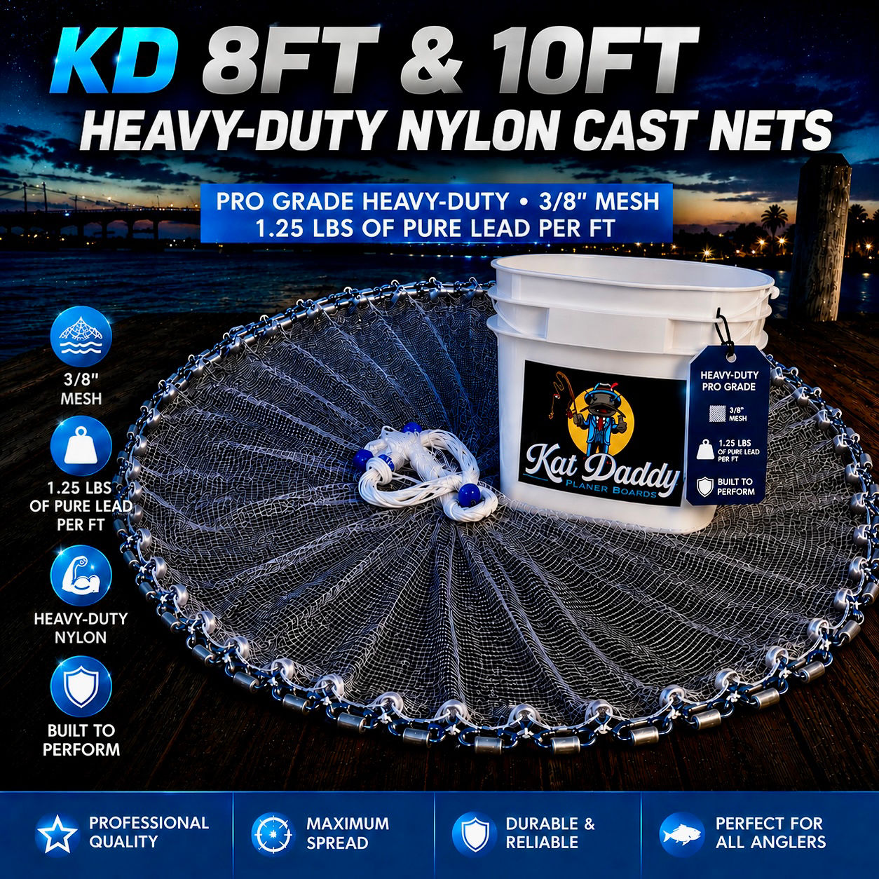 KD Pro-Grade Cast Net