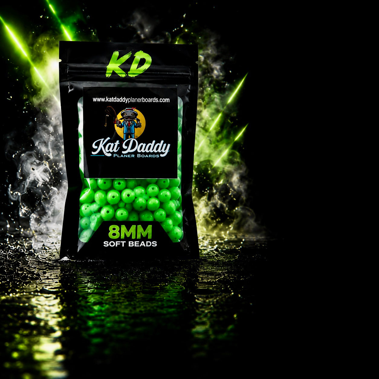 KD 8mm Luminous Soft Bump Beads Qty-100