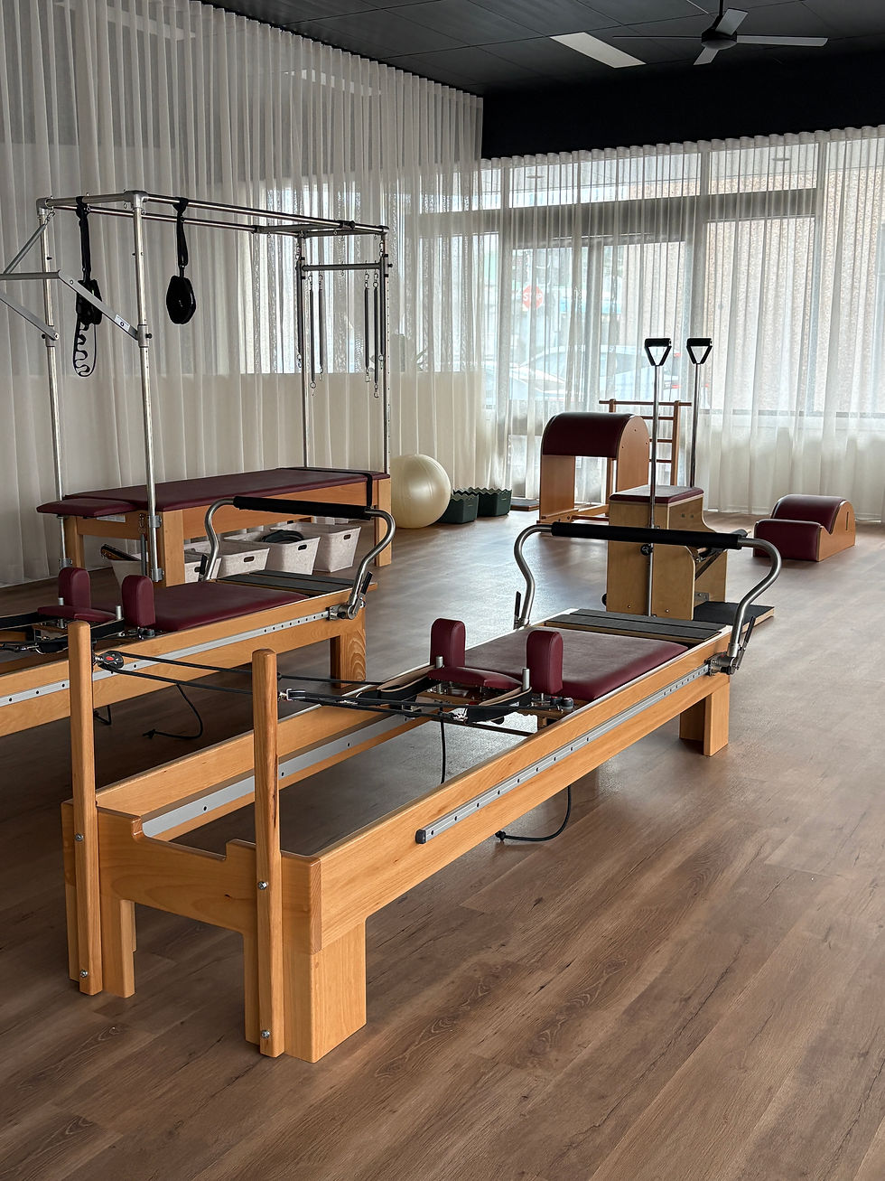 Semi-private Studio Pilates session in Maitland with personalised instruction using Pilates reformer and studio equipment.
