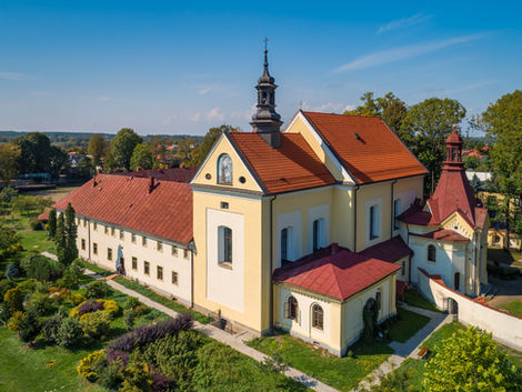 Klasztor franciszkanów w Kętach – widok z lotu ptaka