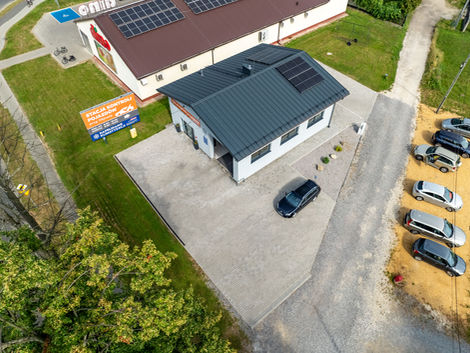 stacja diagnostyczna przy Hejnale widok z góry