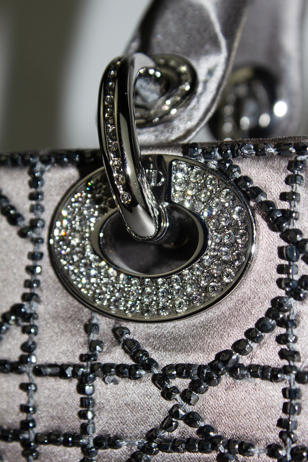Thumbnail: Mini Embellished Silk Lady Dior Handbag, 1998