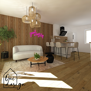 salon cosy après rénovation