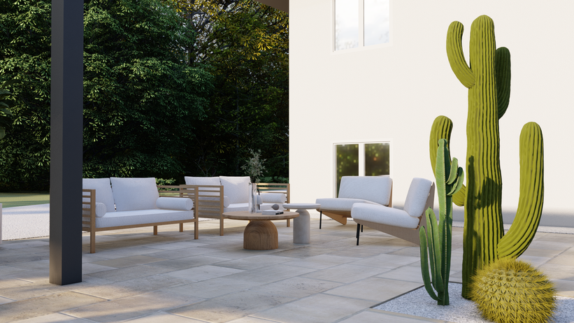 Piscine aménagement extérieur architecte d'intérieur paysagiste décoration Cournon d'auvergne Fontaine eau salon de jardin extérieur