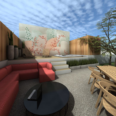 Terrasse architecte d'intérieur clermont-ferrand jacuzzi encastré