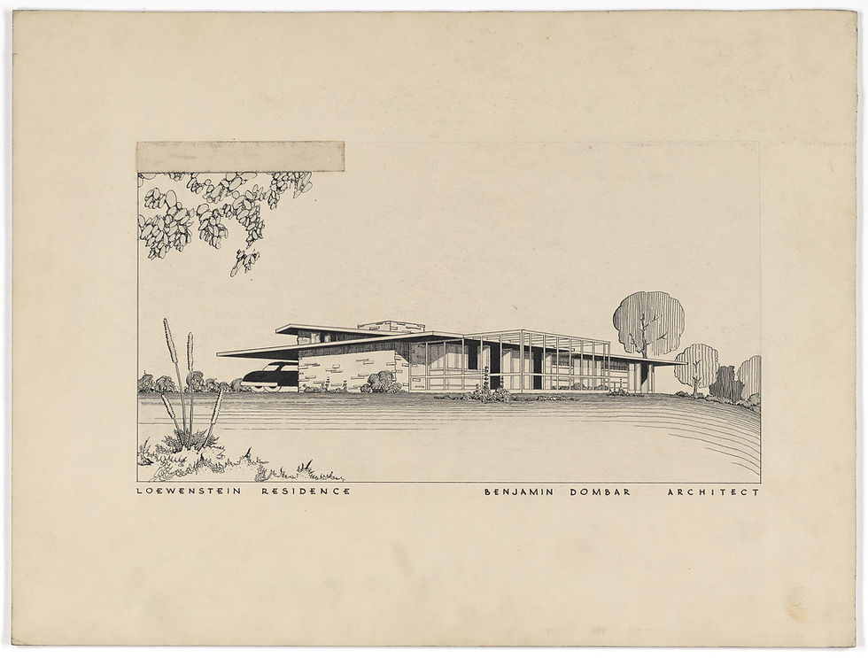 Loewenstein Residence; Perspective view by B. Dombar