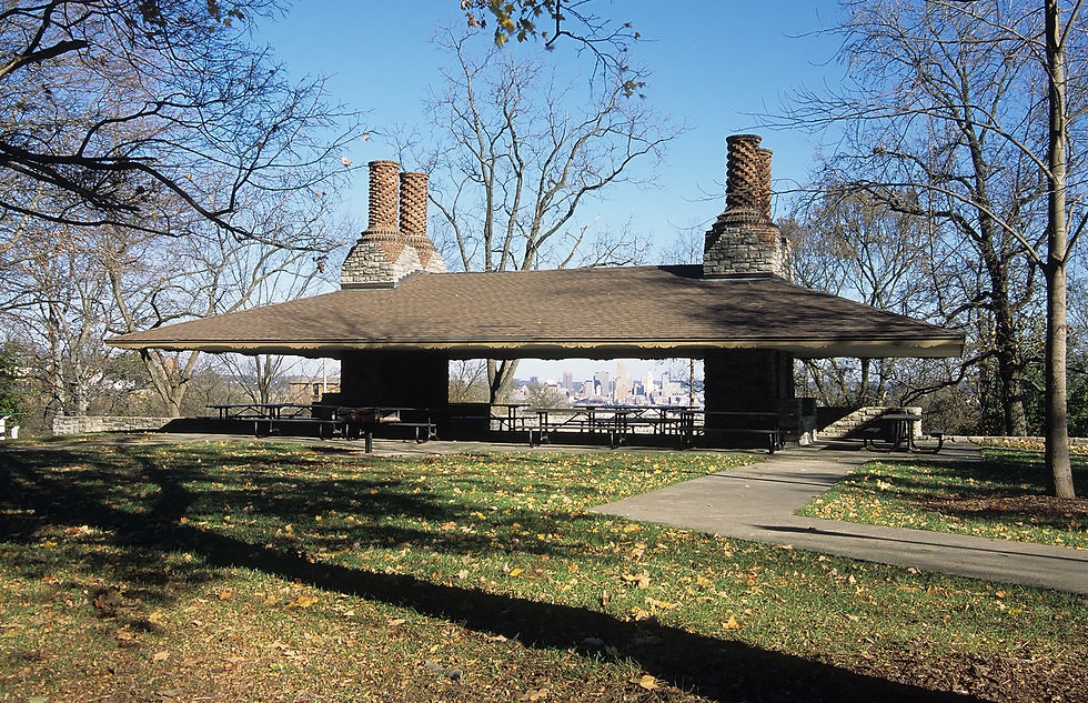 Mt. Echo Open Shelter, Front elevation