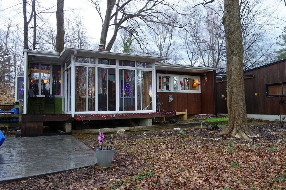 Rear elevation of house