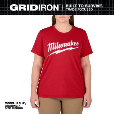Milwaukee Tool Women's GRIDIRON Logo Tee - Short Sleeve - Red - S