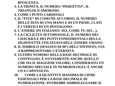 SIGNIFICATI NUMERICI PERSONALI