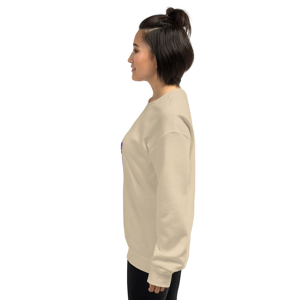 Thumbnail: Dark Purple LOVE Paw Unisex Sweatshirt