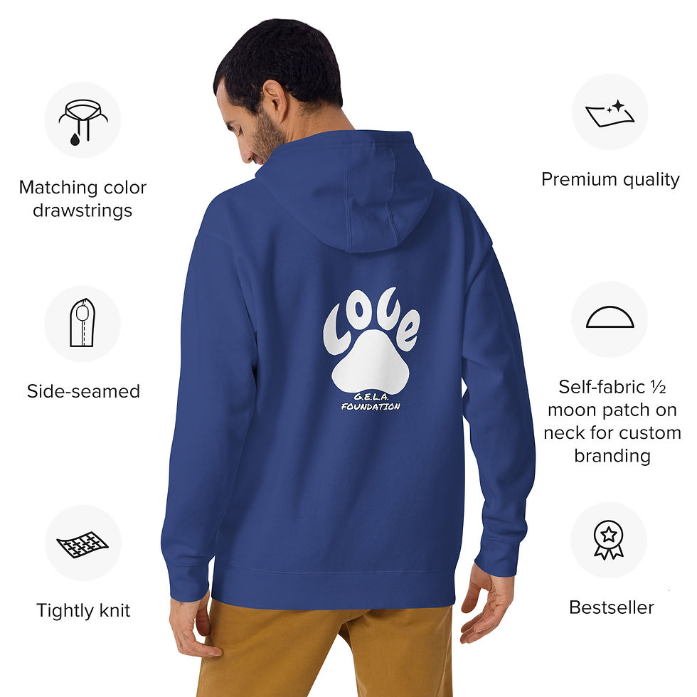Thumbnail: White LOVE Paw Unisex Hoodie