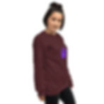 Thumbnail: Dark Purple LOVE Paw Unisex Sweatshirt