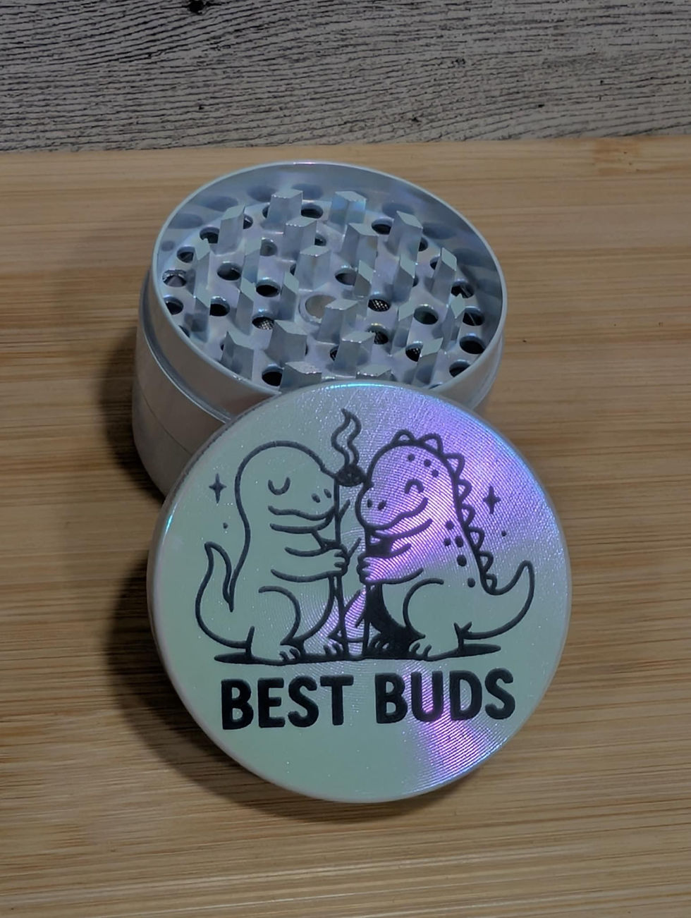 Thumbnail: Iridescent  2 Inch Grinder Custom Laser Engraved