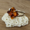 Thumbnail: Baltic Amber Pyramid Ring, Sterling Silver, Amber Ring Size 6