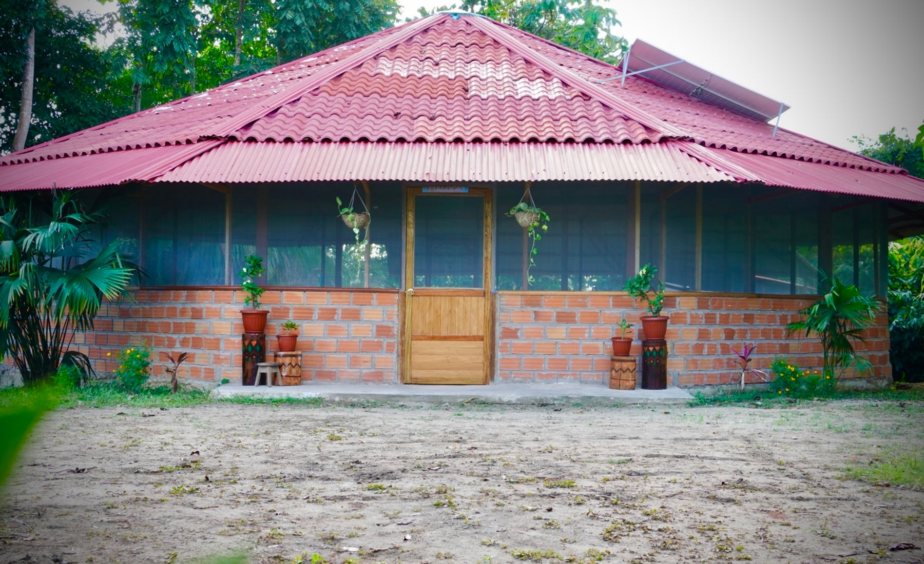 The maloca ceremony house at Madre Selva Resort