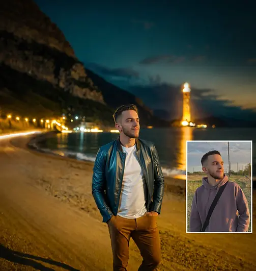 Заказать фотомонтаж любой сложности  и другие услуги фотошопа. На изображении: человек, фон которого был заменен профессиональным дизайнером. Обработка фото, удаление/добавление людей и предметов