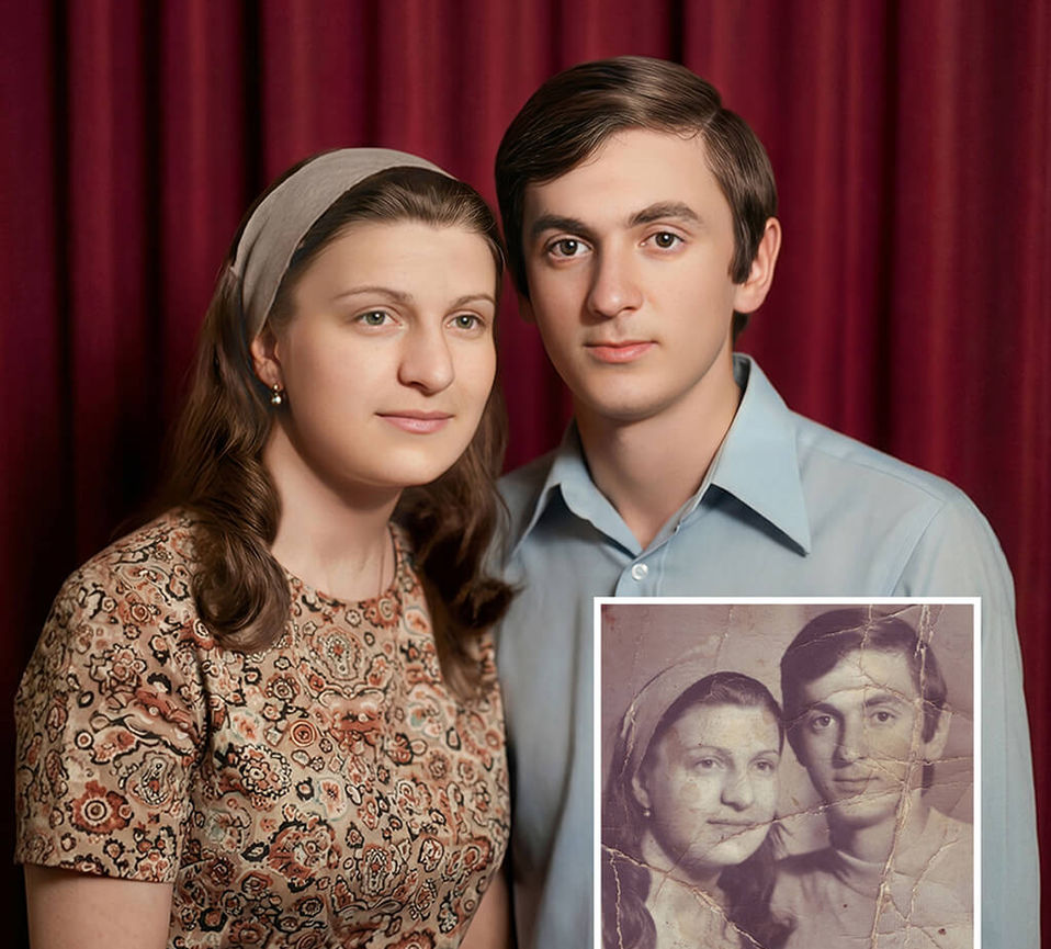 професійна реставрація сімейної архівної фотографії